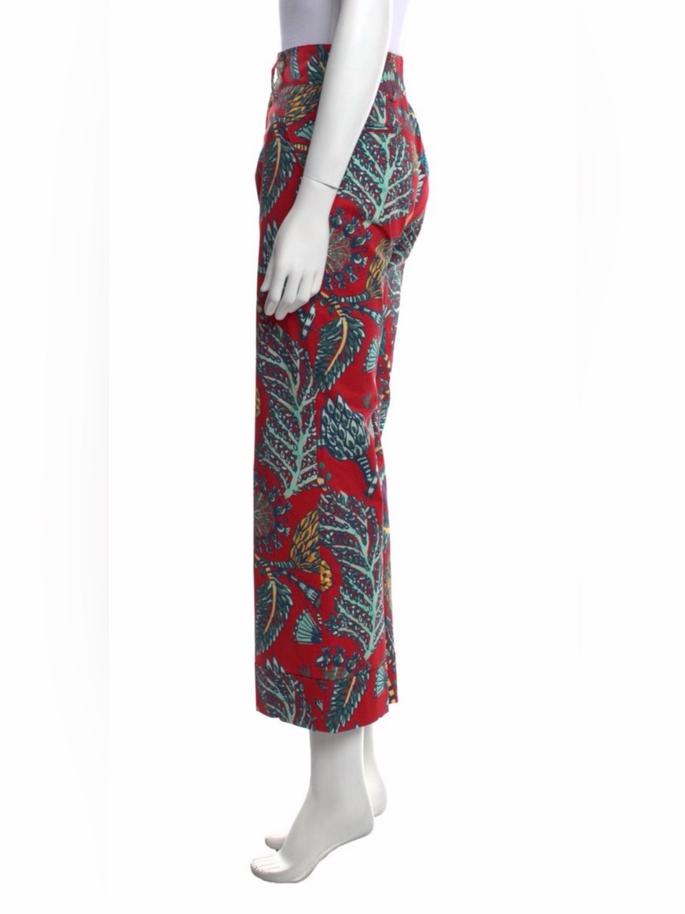 LA DoubleJ Red Botanical Wide-Leg Pants - Picture 3 of 4